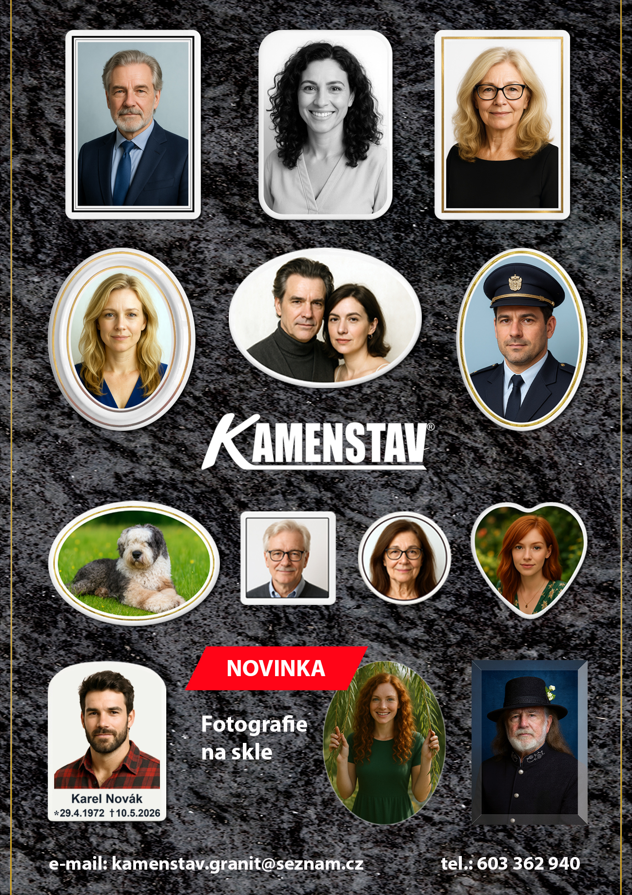 Katalogový leták fotokeramiky KAMENSTAV Katalogový leták fotokeramiky KAMENSTAV