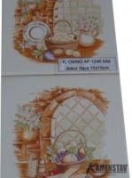 Dekor K.OKNO 4P 1246 bílé 15x15cm řepa, rajče (1set=2ks) - kamenstav.cz